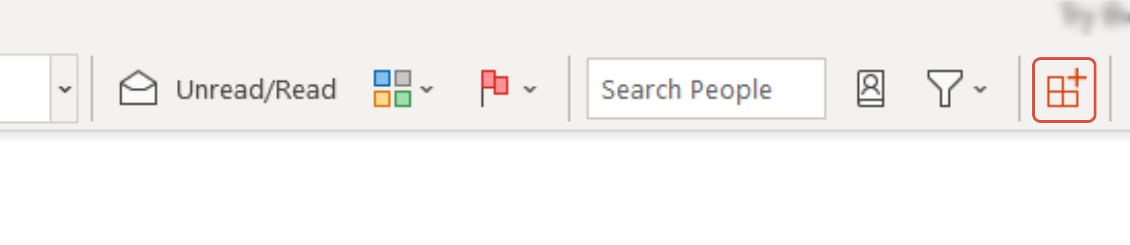 New Outlook ribbon showing the Get Add-ins button